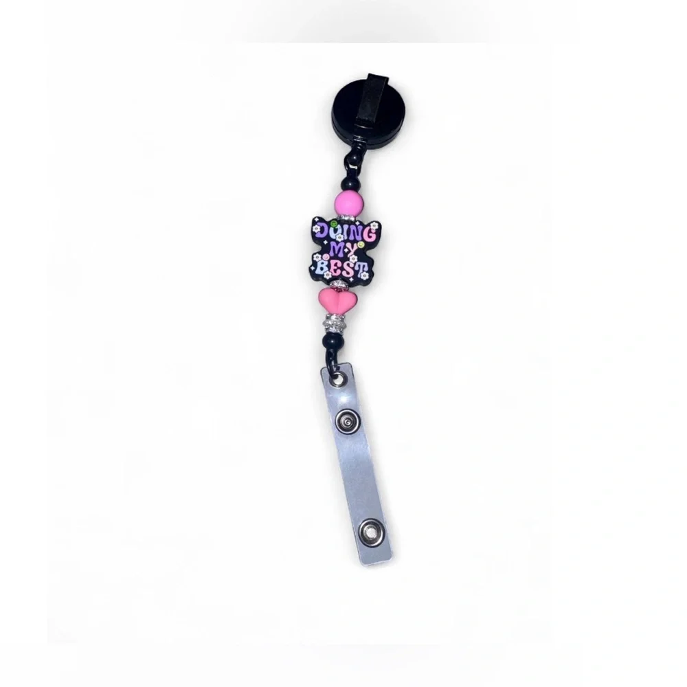 New Women’s “Doing My Best” Retractable Badge Reel. - Picture 3 of 3